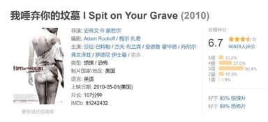 我唾弃你的坟墓 I Spit on Your Grave (2010)