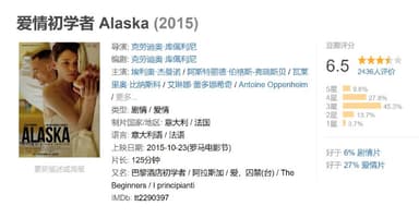 爱情初学者 Alaska (2015)